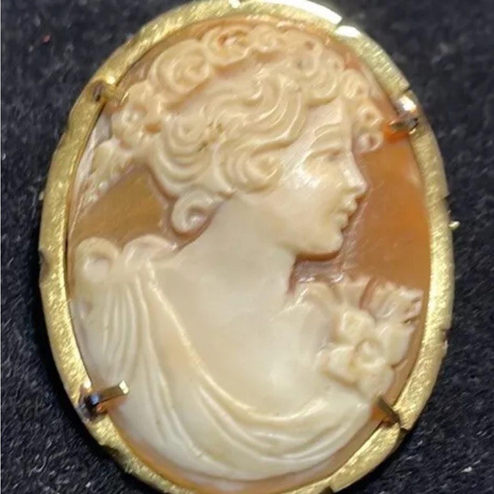 Vintage cameo brooch